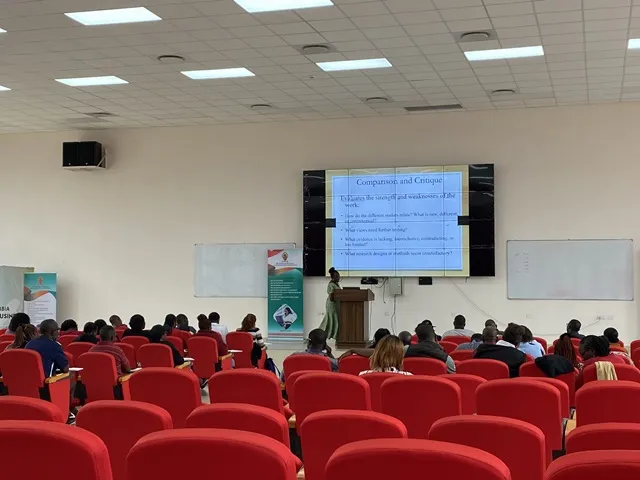 Students in the new GSB building